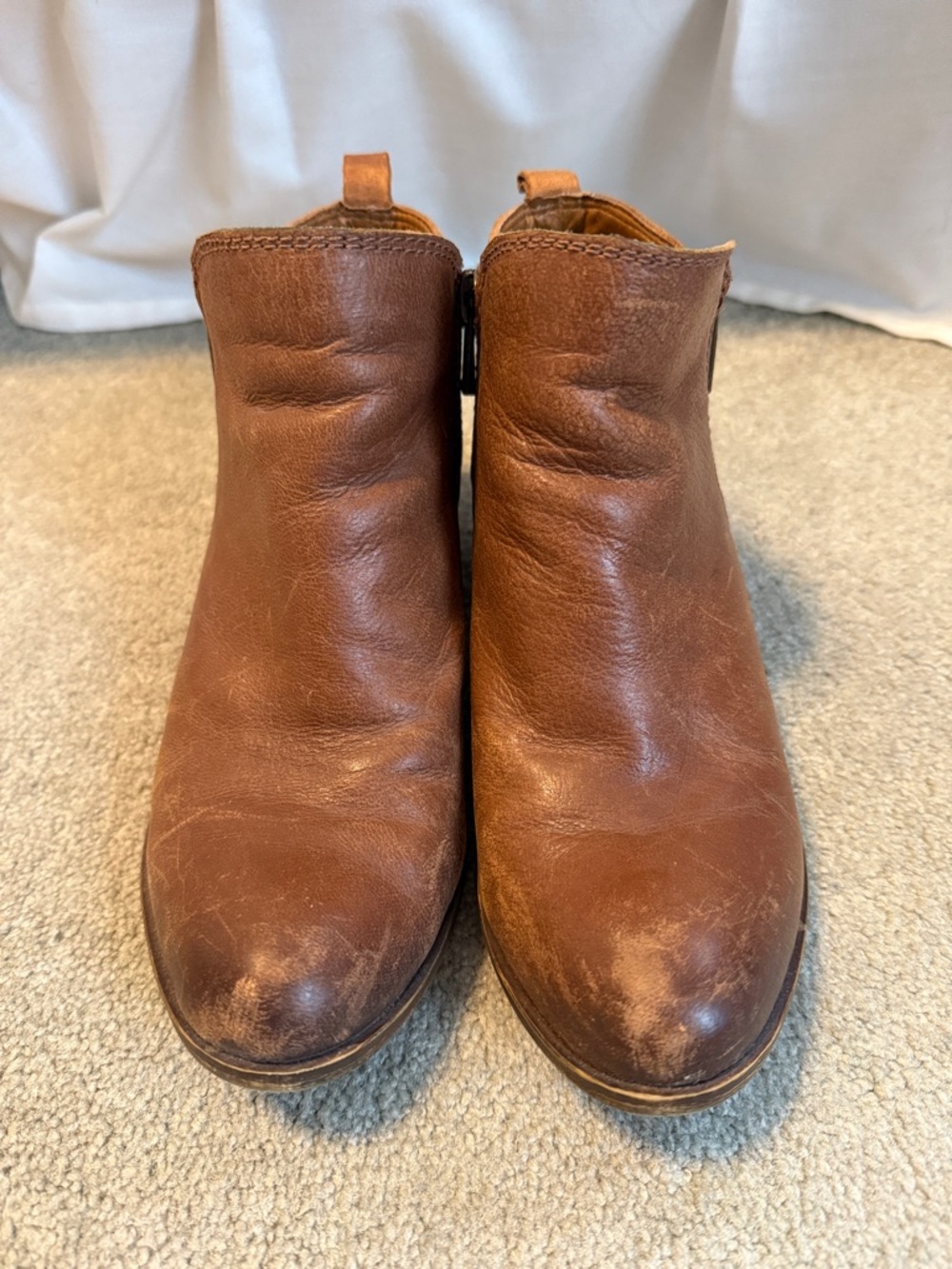 Lucky Brand Brown Leather Ankle Booties